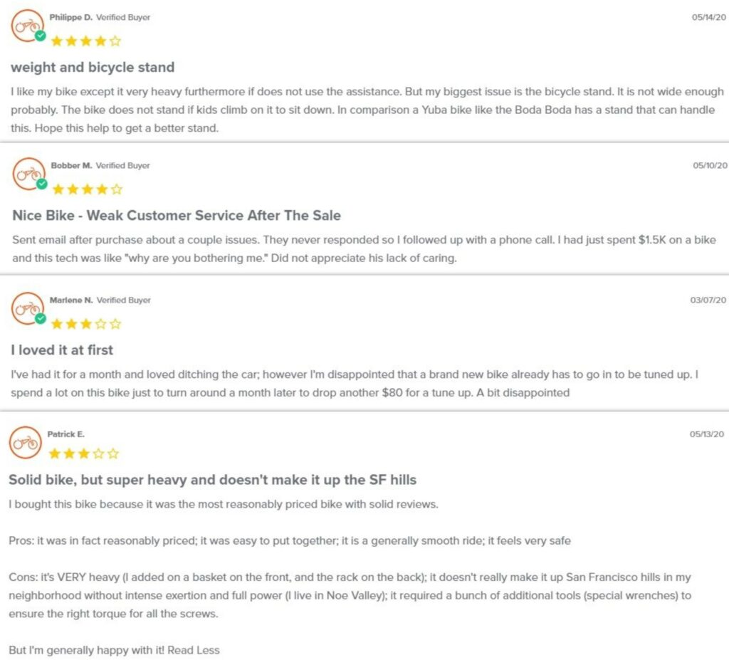 RadWagon negative reviews