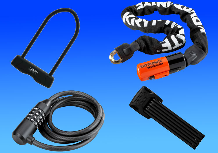 four types of electric bike locks