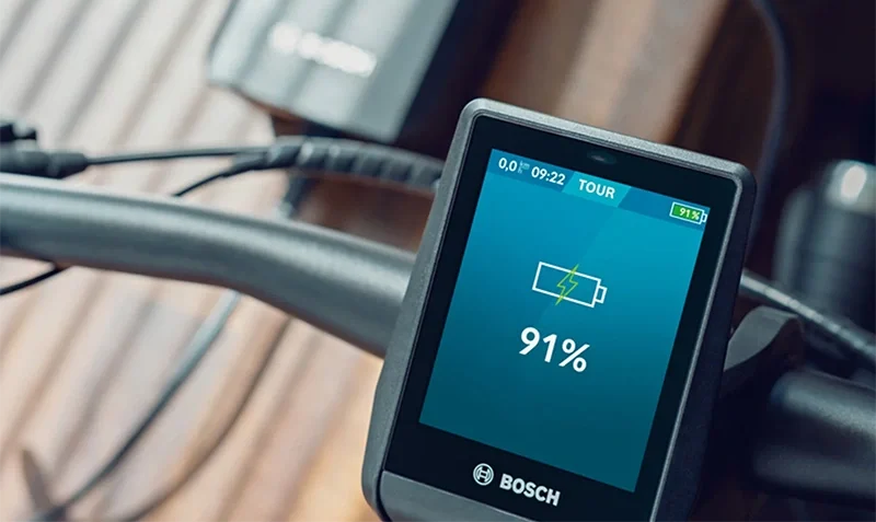 remaining electric bike battery capacity shown on ebike display