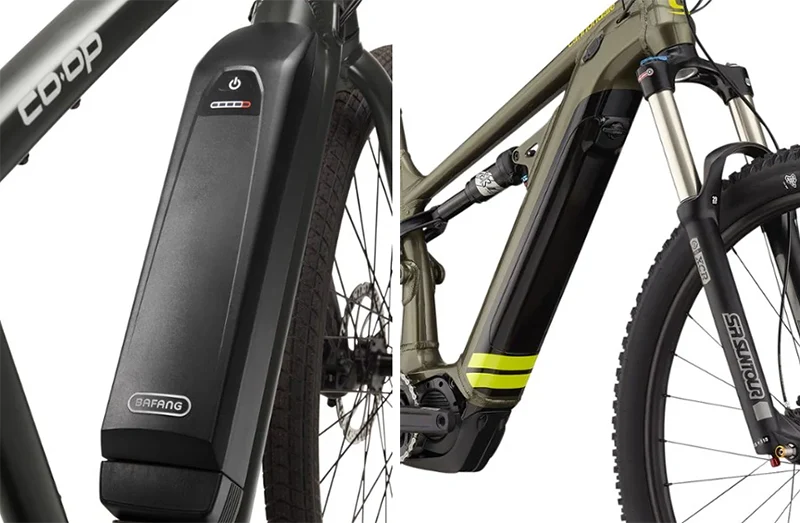 frame mounted vs integrated ebike battery