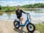 blue huffy electric bike